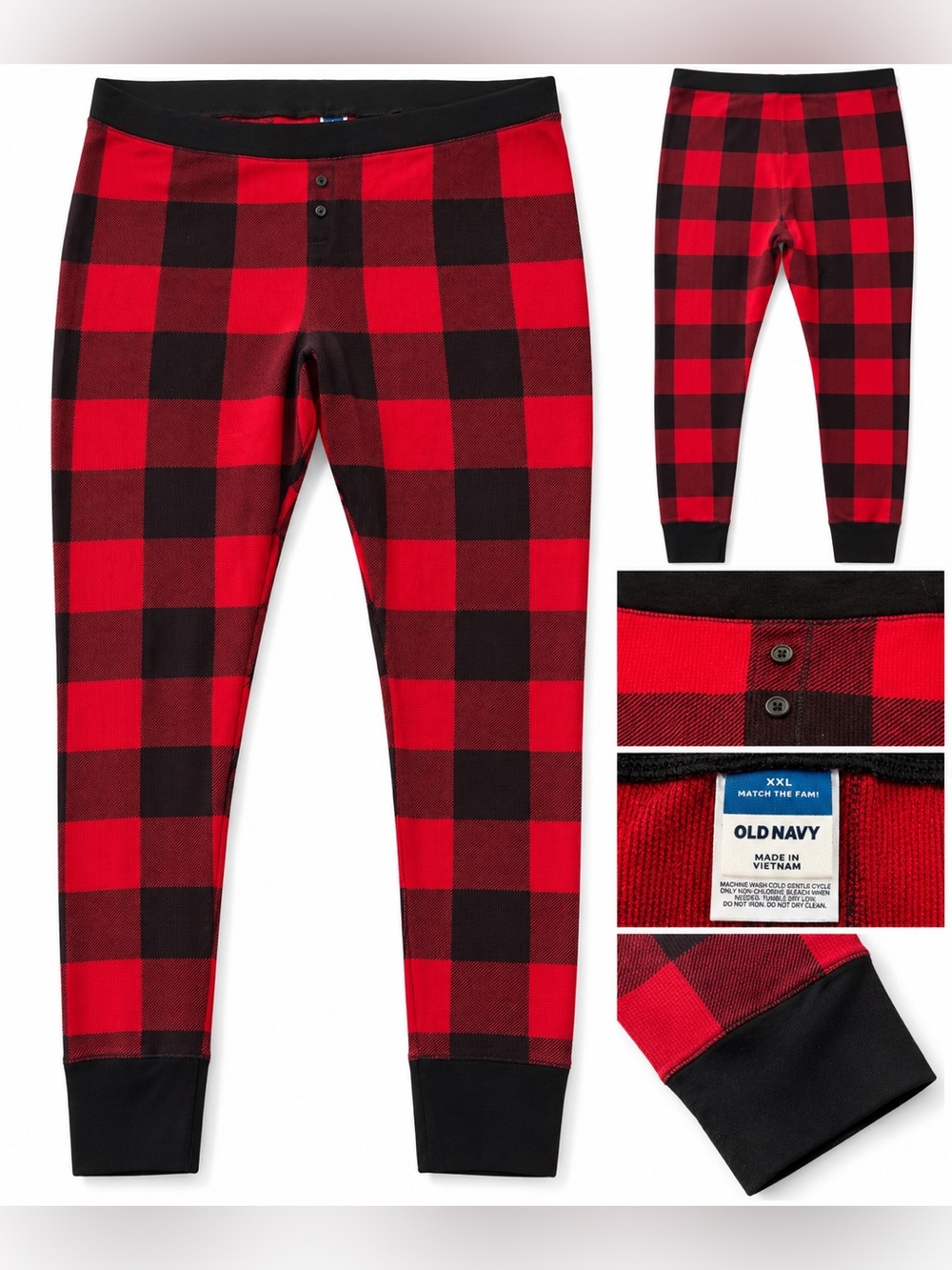 Old Navy Women’s XXL Red & Black Buffalo Plaid Leggings/Pants/pajama pants